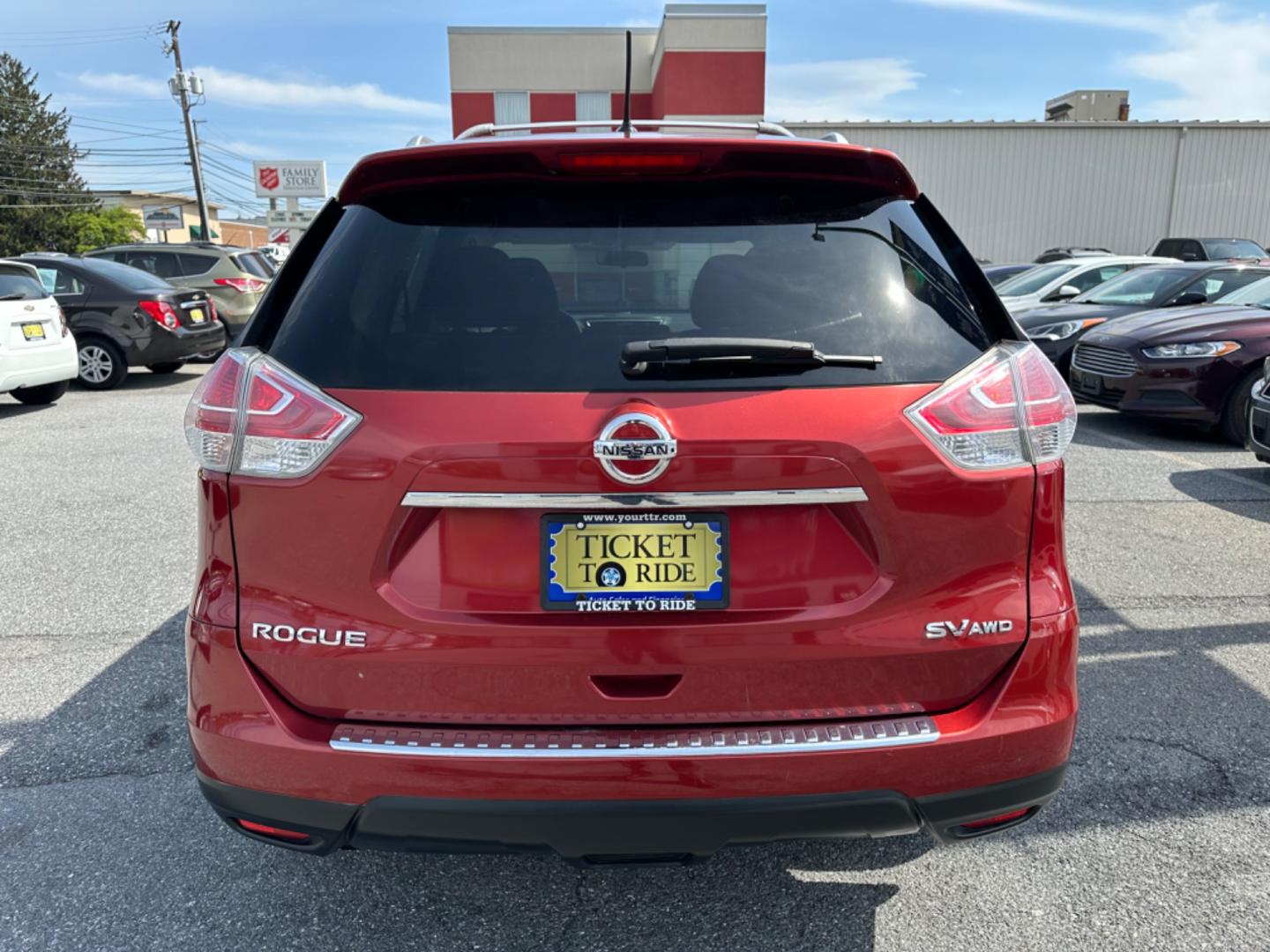 2016 RED Nissan Rogue SV AWD (KNMAT2MVXGP) with an 2.5L L4 DOHC 16V engine, CVT transmission, located at 1254 Manheim Pike, Lancaster, PA, 17601, (717) 393-9133, 40.062870, -76.323273 - Photo#5